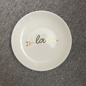 5/$7 💰 Kevia Style “Love” Jewelry Dish 4 Inch Ceramic Trinket Plate